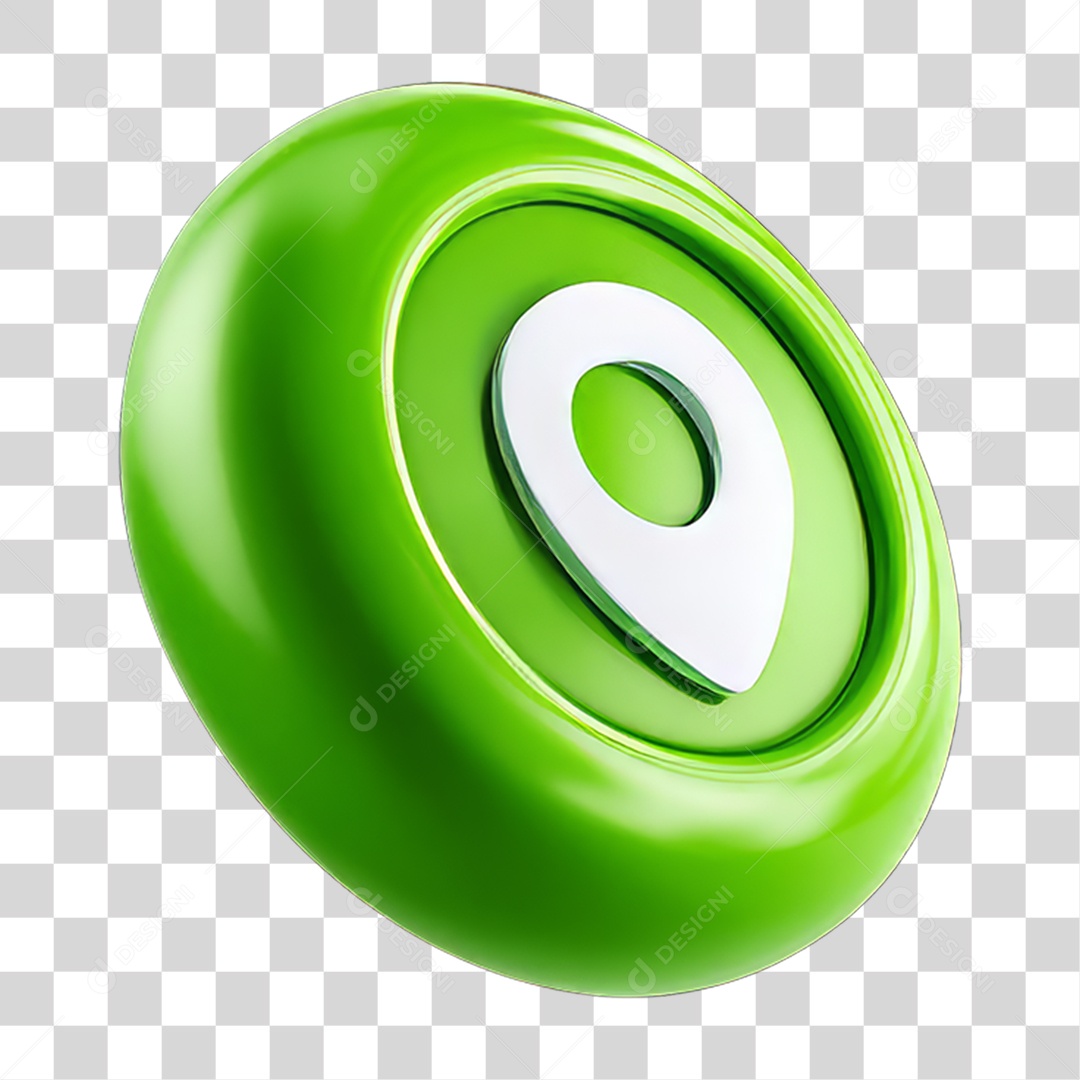 Ícone 3D Pin de Localização Gps PNG Transparente