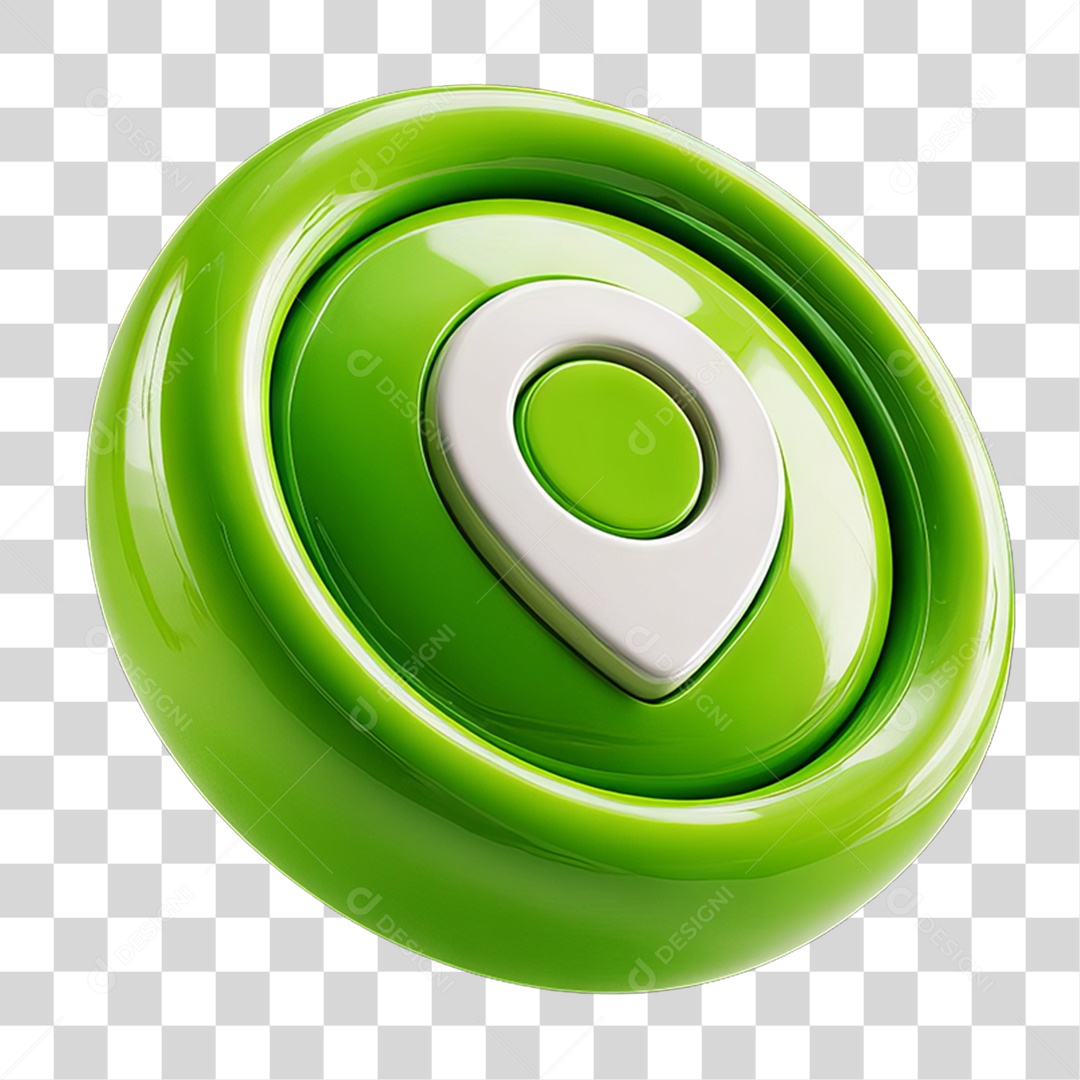 Ícone 3D Pin de Localização Gps PNG Transparente