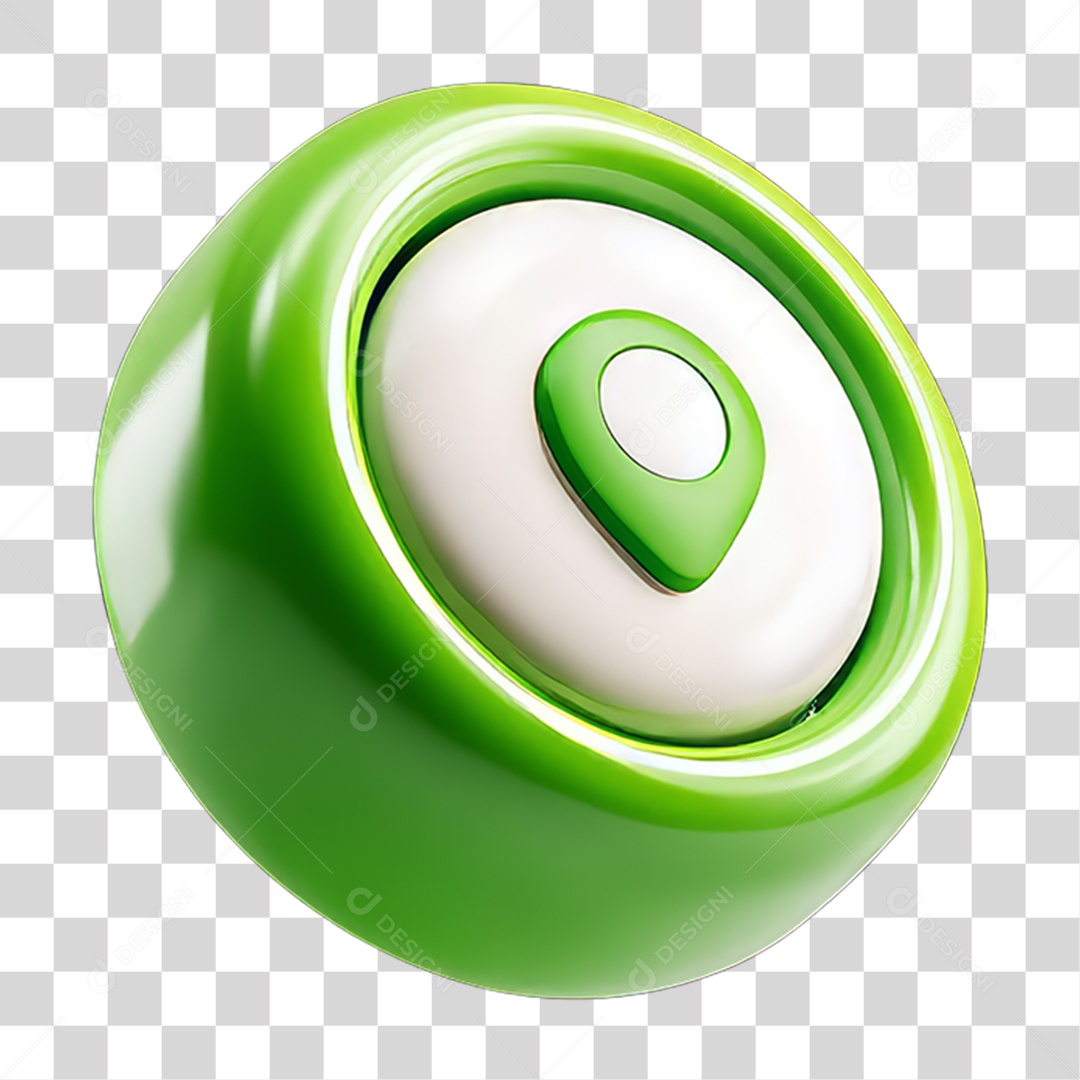 Ícone 3D Pin de Localização Gps PNG Transparente