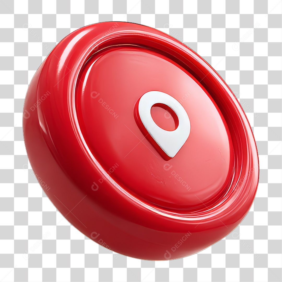 Ícone 3D Pin de Localização Gps PNG Transparente