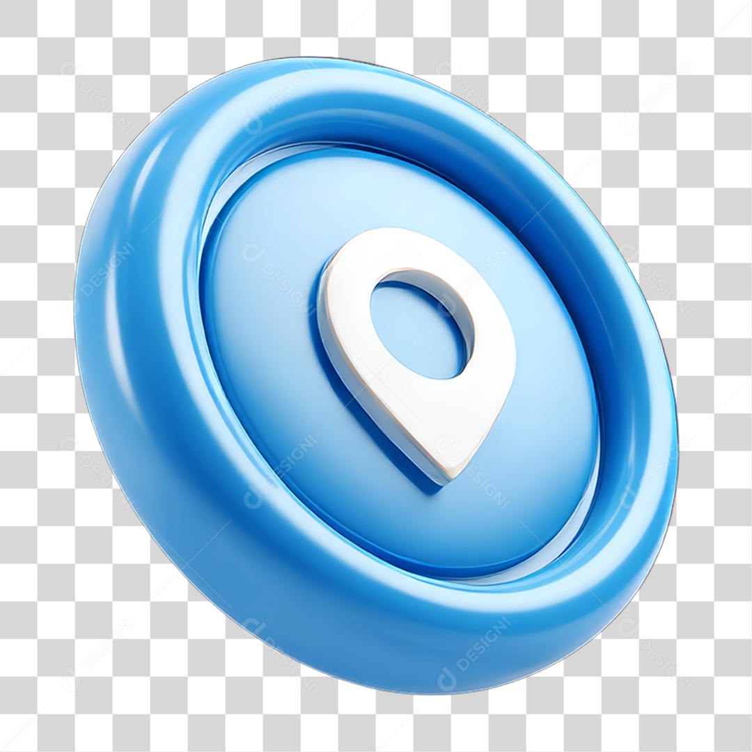 Ícone 3D Pin de Localização Gps PNG Transparente