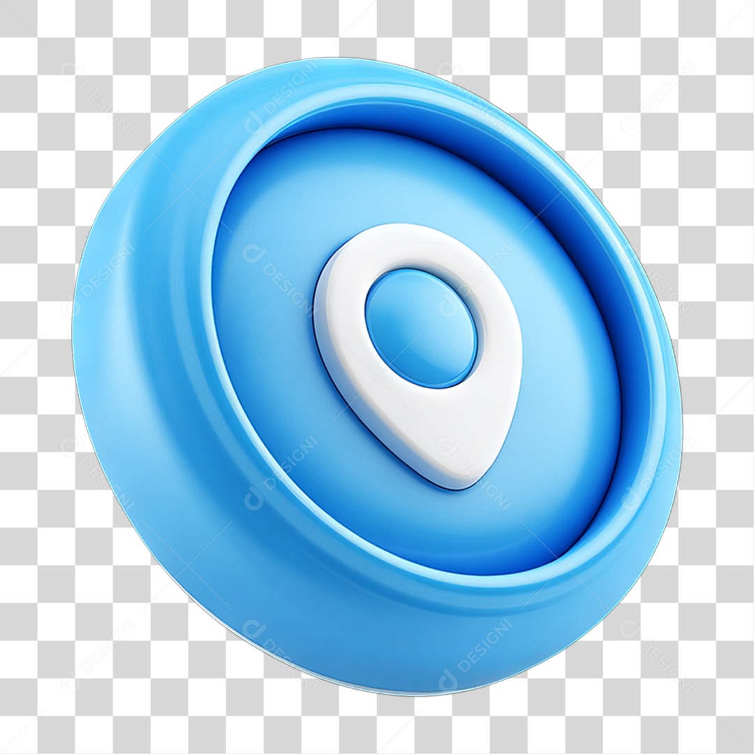 Ícone 3D Pin de Localização Gps PNG Transparente