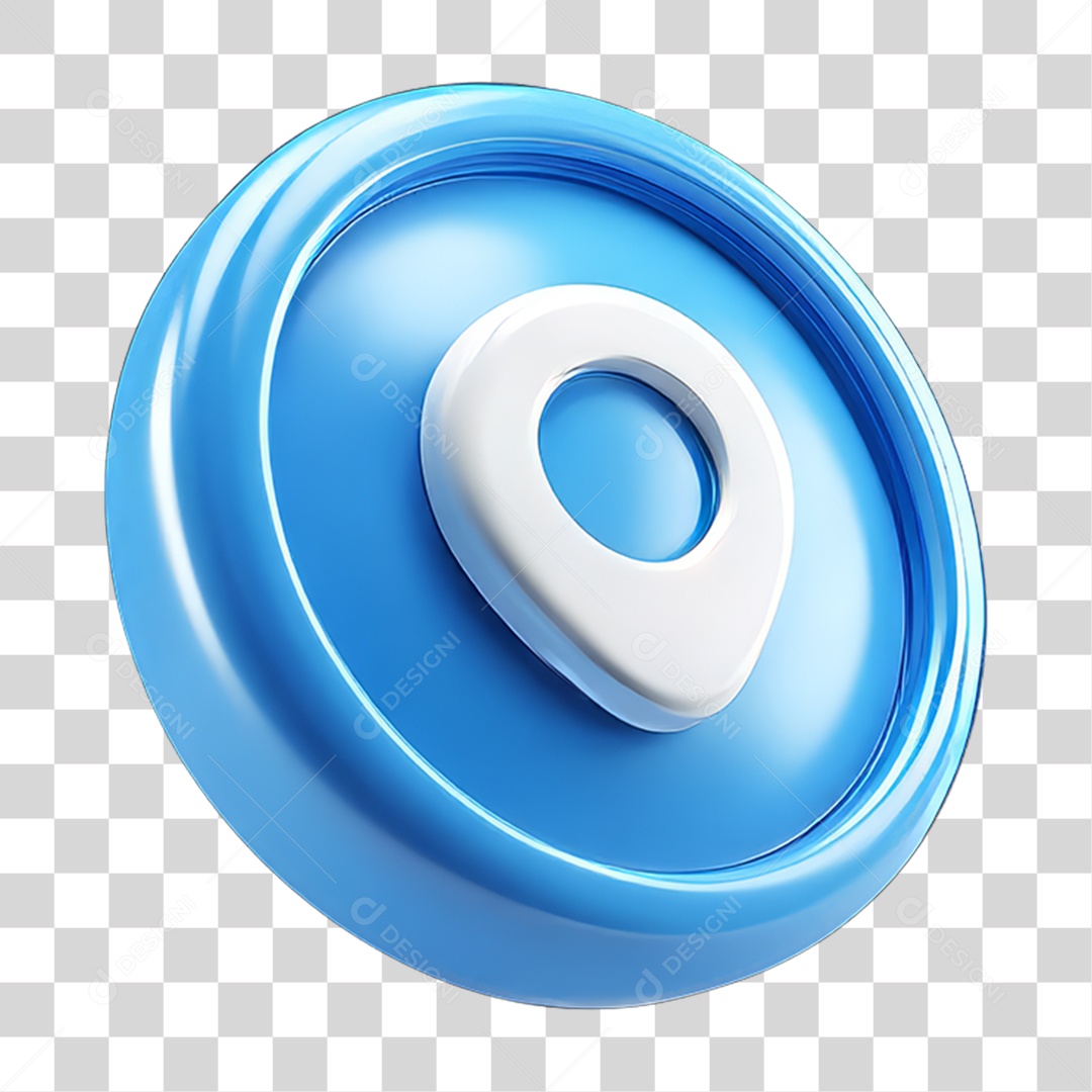 Ícone 3D Pin de Localização Gps PNG Transparente