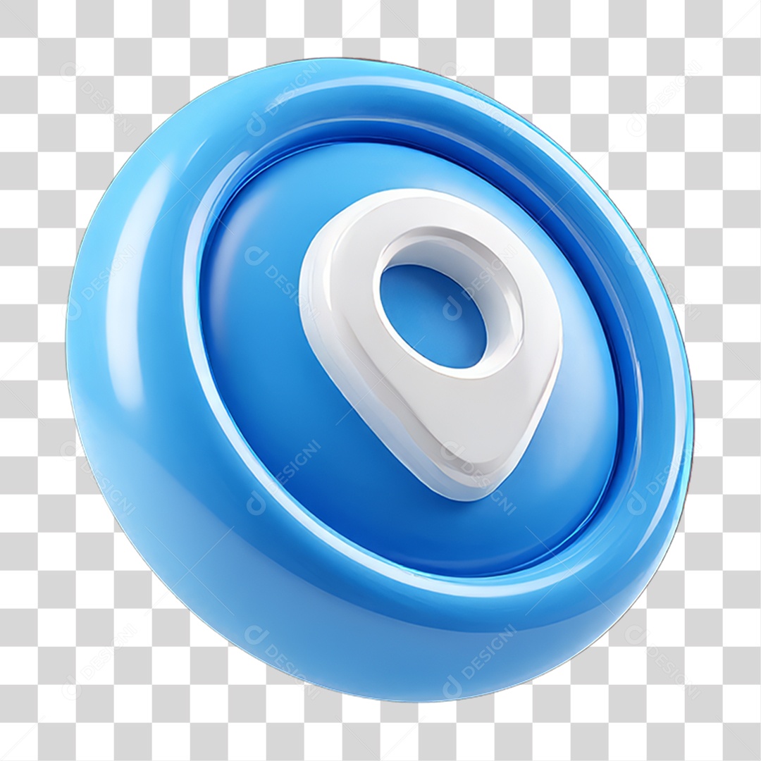 Ícone 3D Pin de Localização Gps PNG Transparente