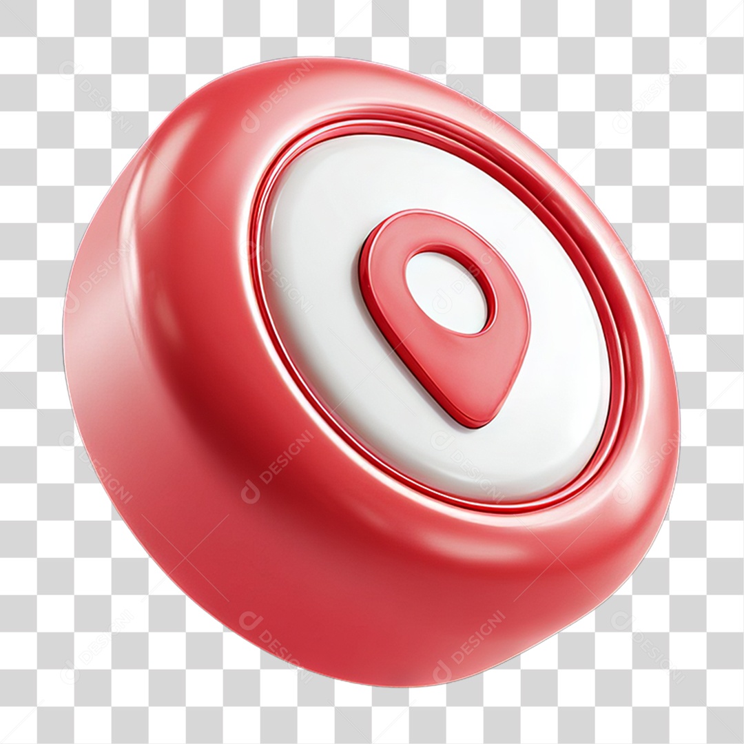 Ícone 3D Pin de Localização Gps PNG Transparente