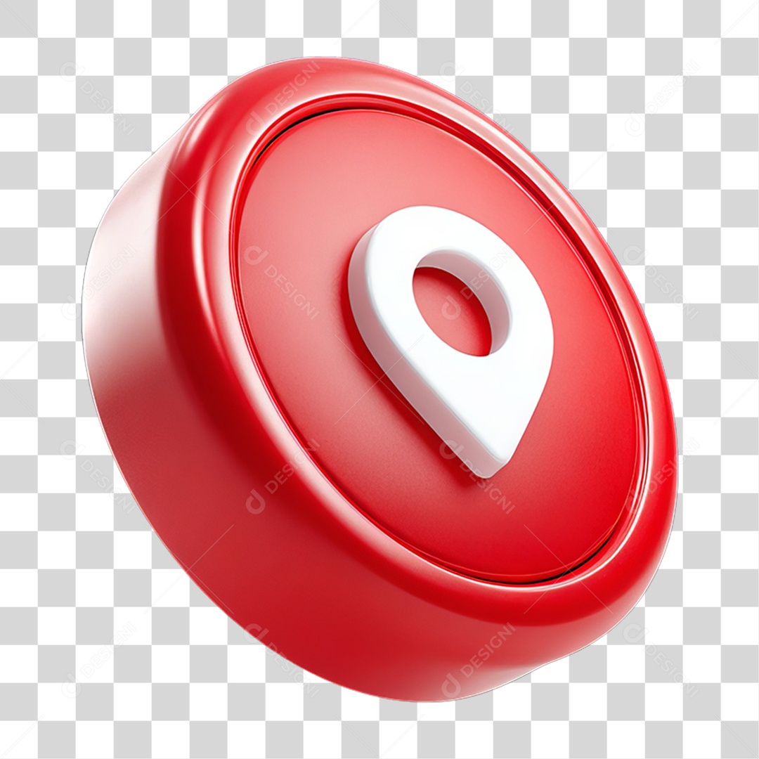 Ícone 3D Pin de Localização Gps PNG Transparente