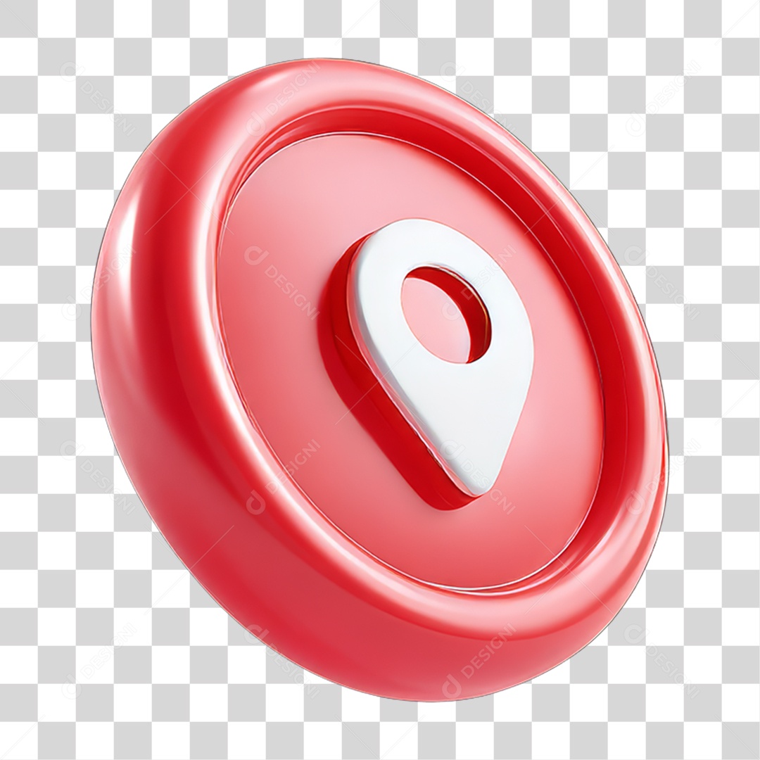 Ícone 3D Pin de Localização Gps PNG Transparente