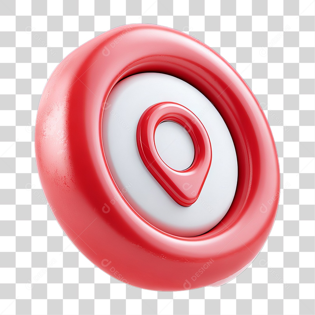 Ícone 3D Pin de Localização Gps PNG Transparente