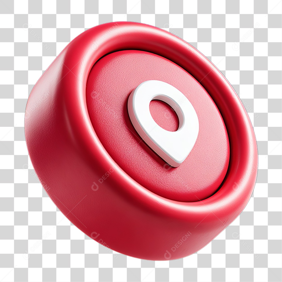 Ícone 3D Pin de Localização Gps PNG Transparente