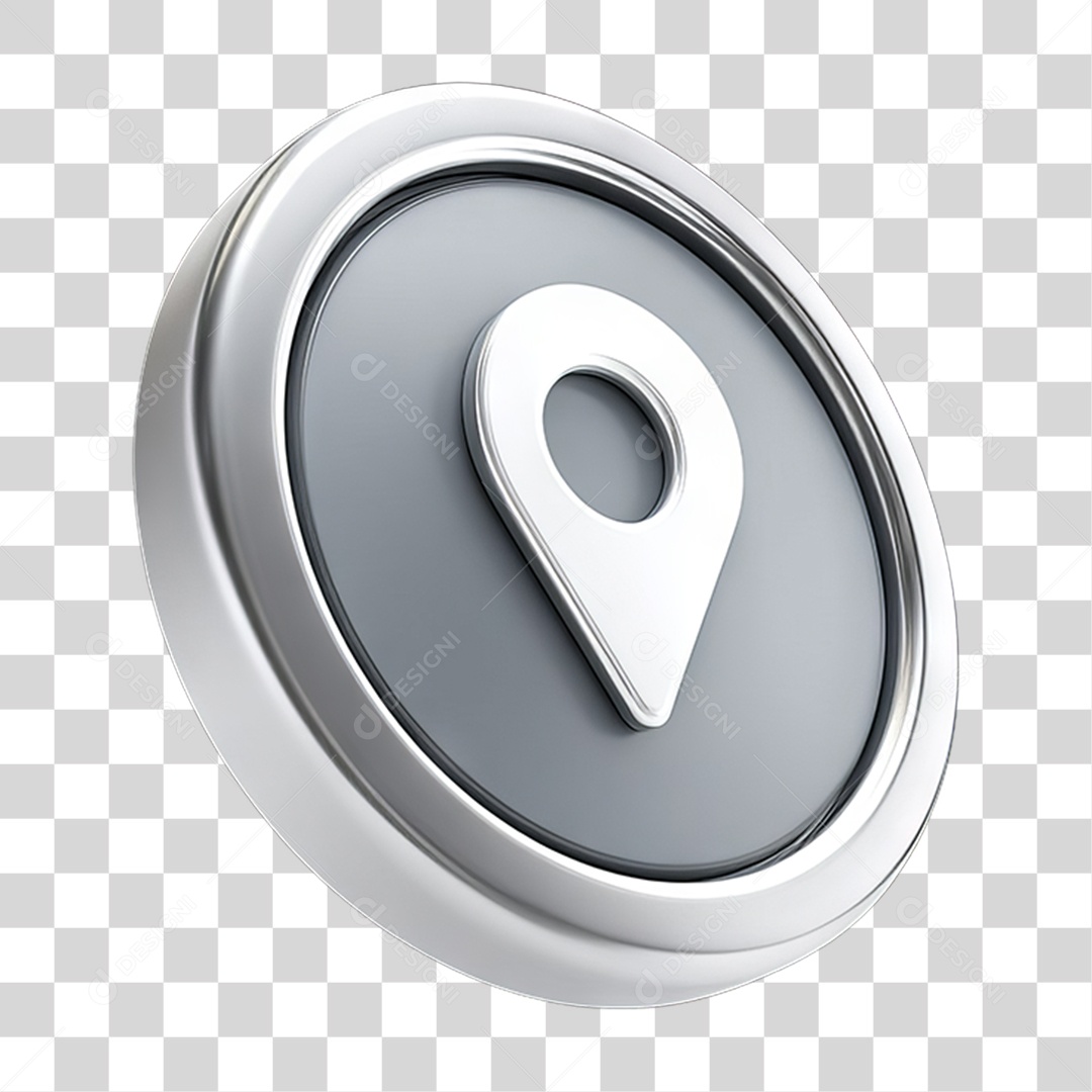 Ícone 3D Pin de Localização Gps PNG Transparente
