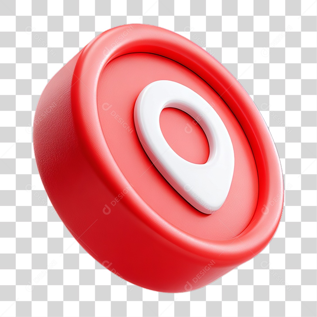 Ícone 3D Pin de Localização Gps PNG Transparente