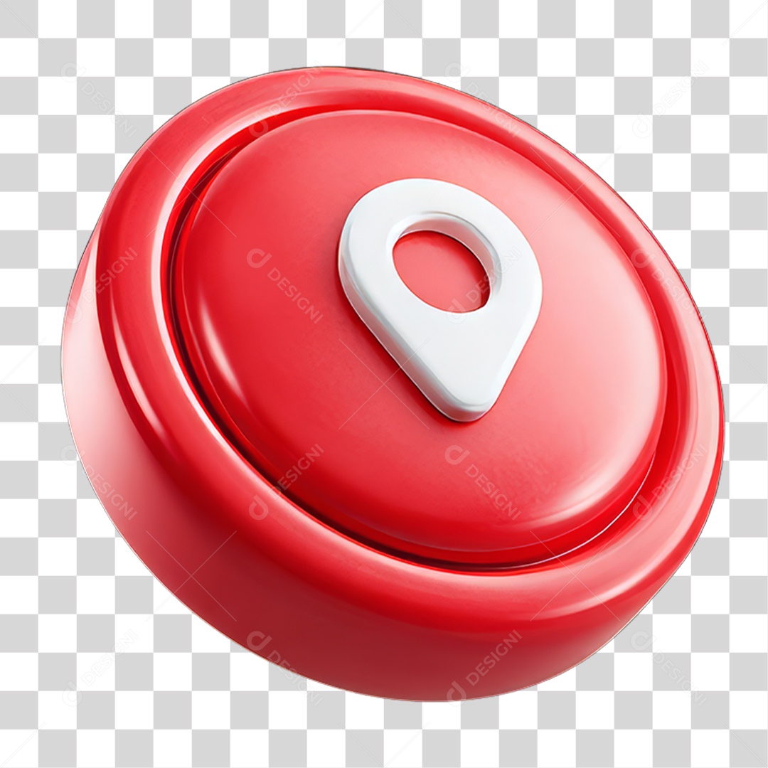 Ícone 3D Pin de Localização Gps PNG Transparente