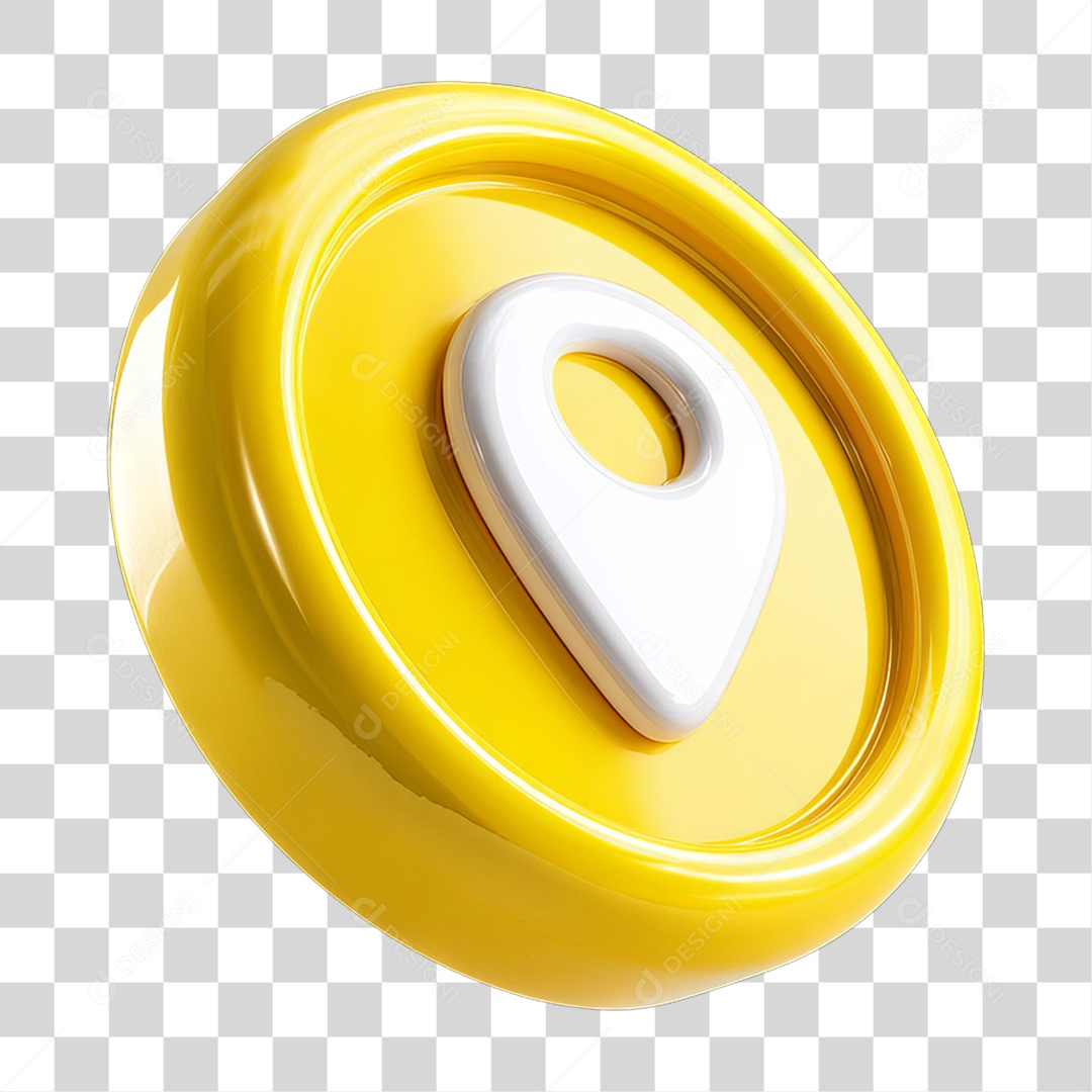 Ícone 3D Pin de Localização Gps PNG Transparente