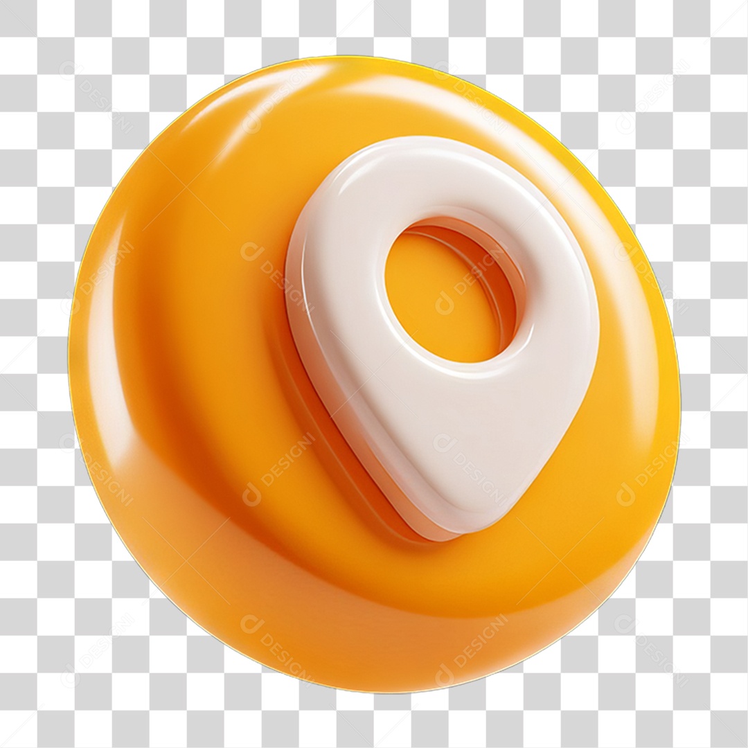 Ícone 3D Pin de Localização Gps PNG Transparente