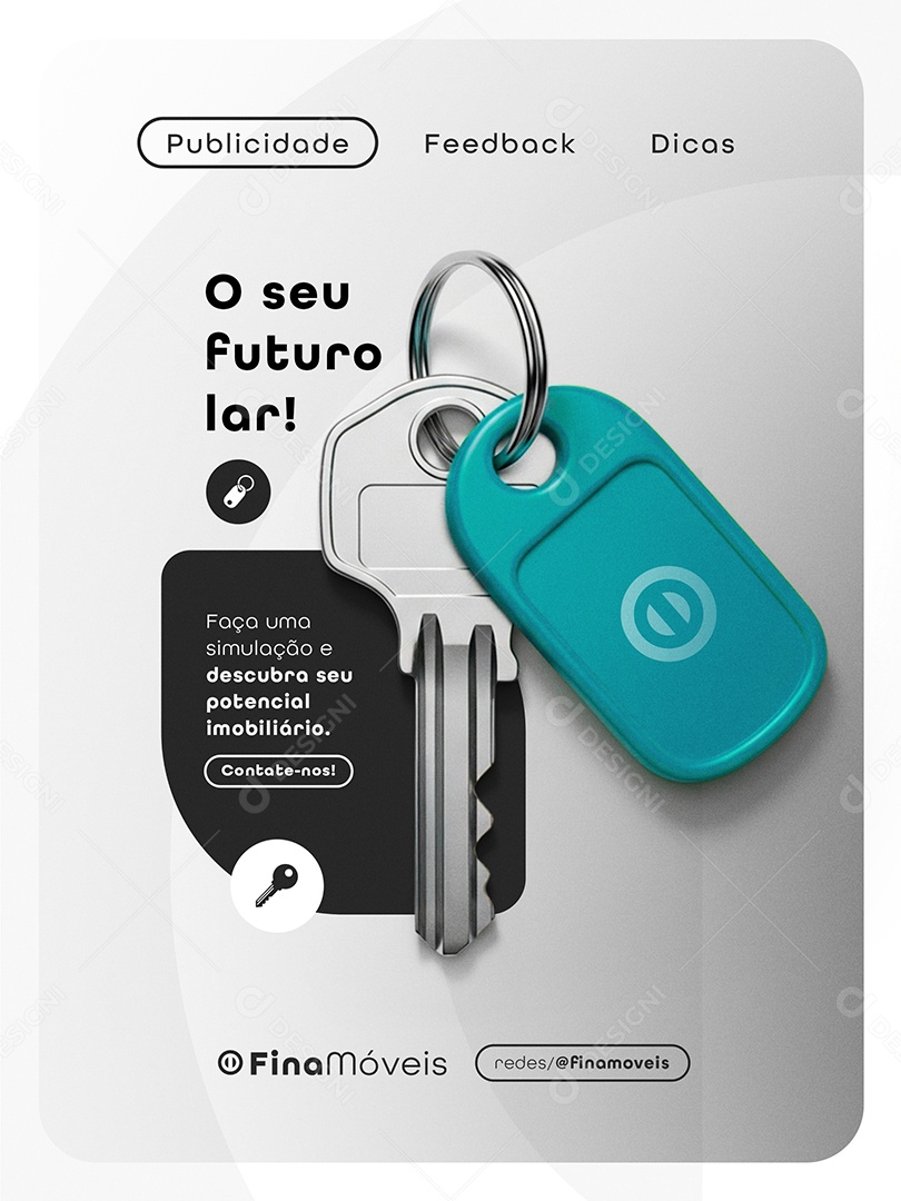 Post Financiamento de Imóveis o seu Futuro Lar Feed Social Media PSD Editável