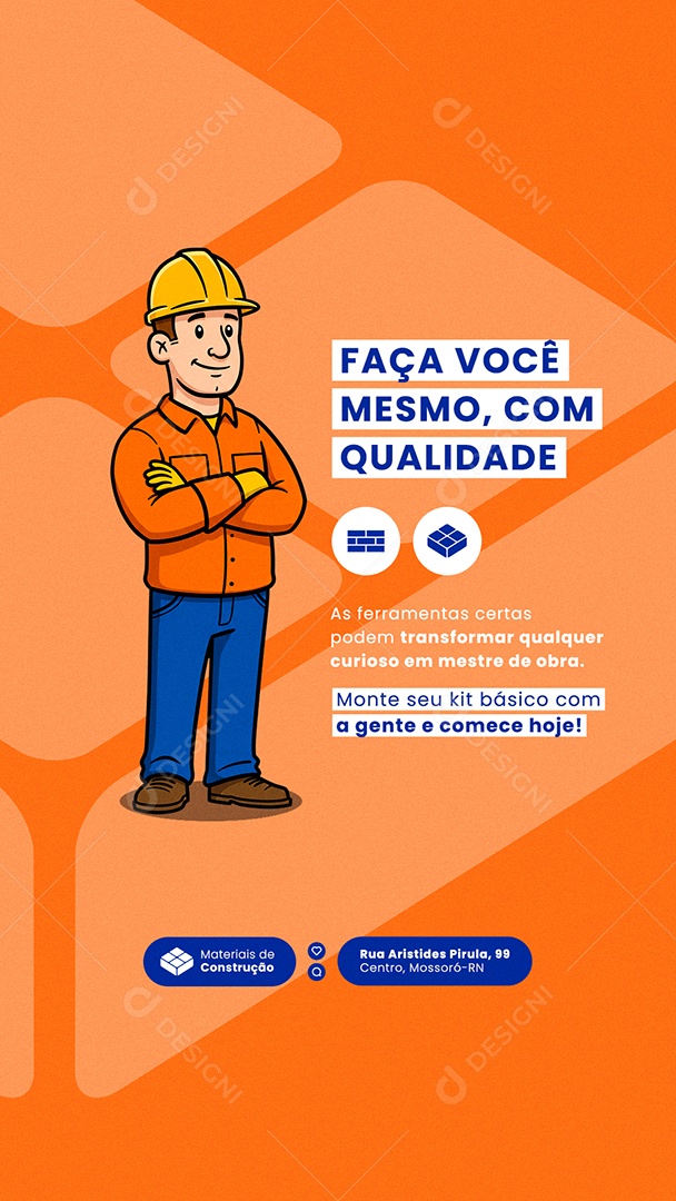 Post Loja de Materiais Faça Você Mesmo Story Social Media PSD Editável