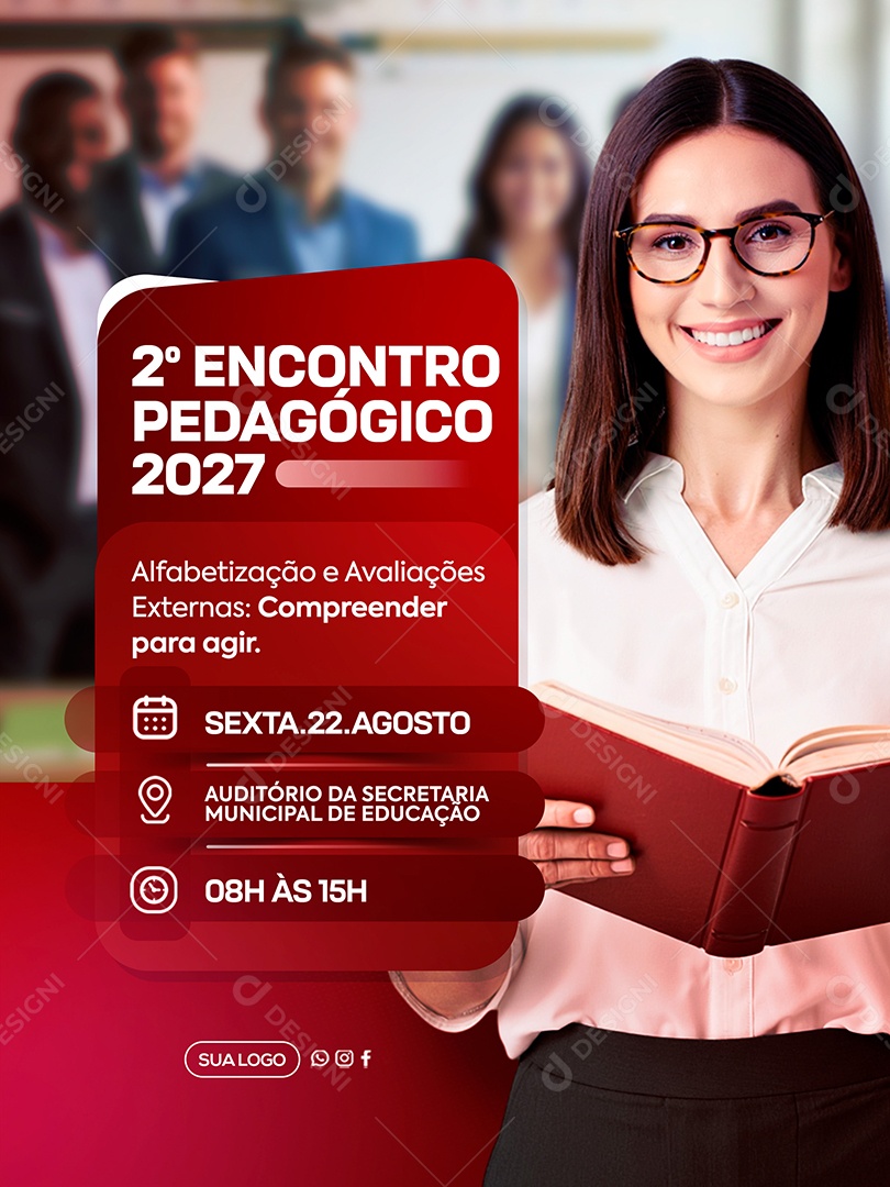 Encontro Pedagógico Social Media PSD Editável