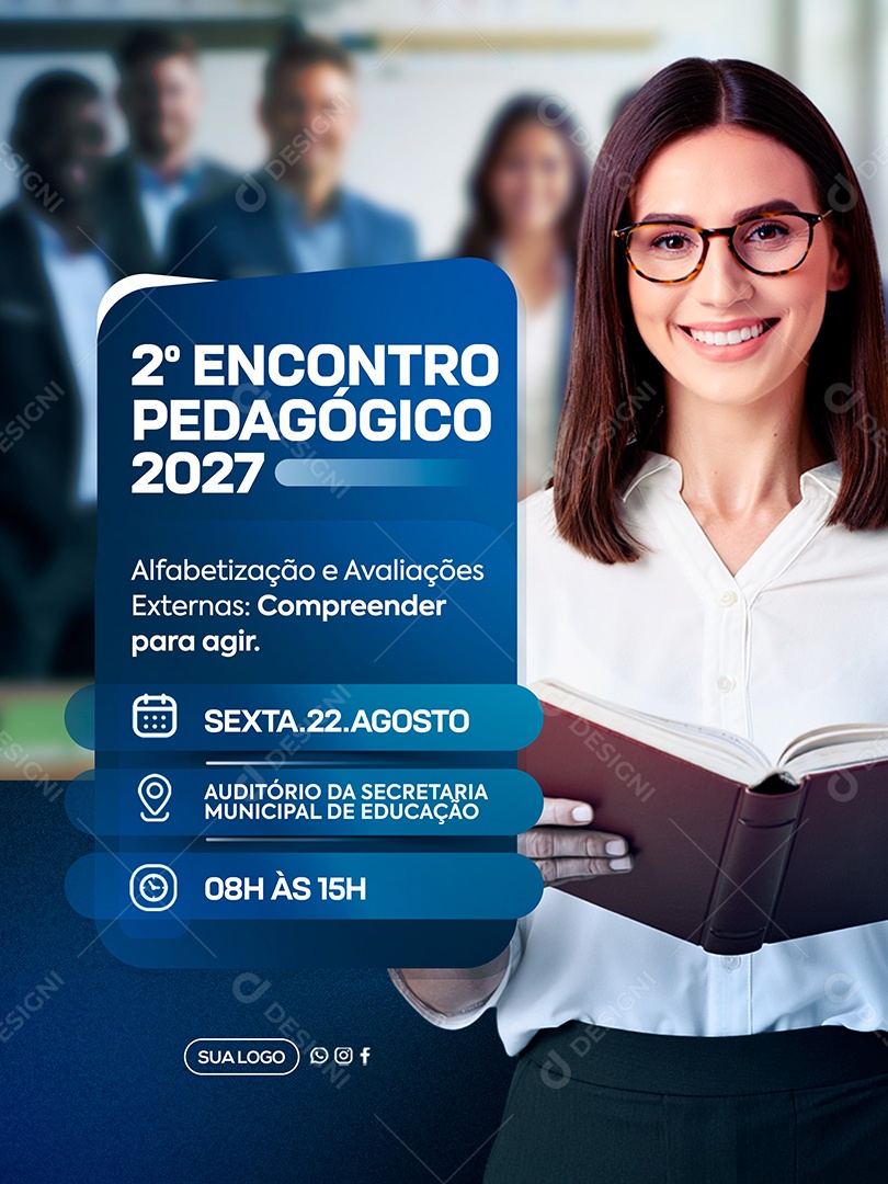 Encontro Pedagógico Social Media PSD Editável