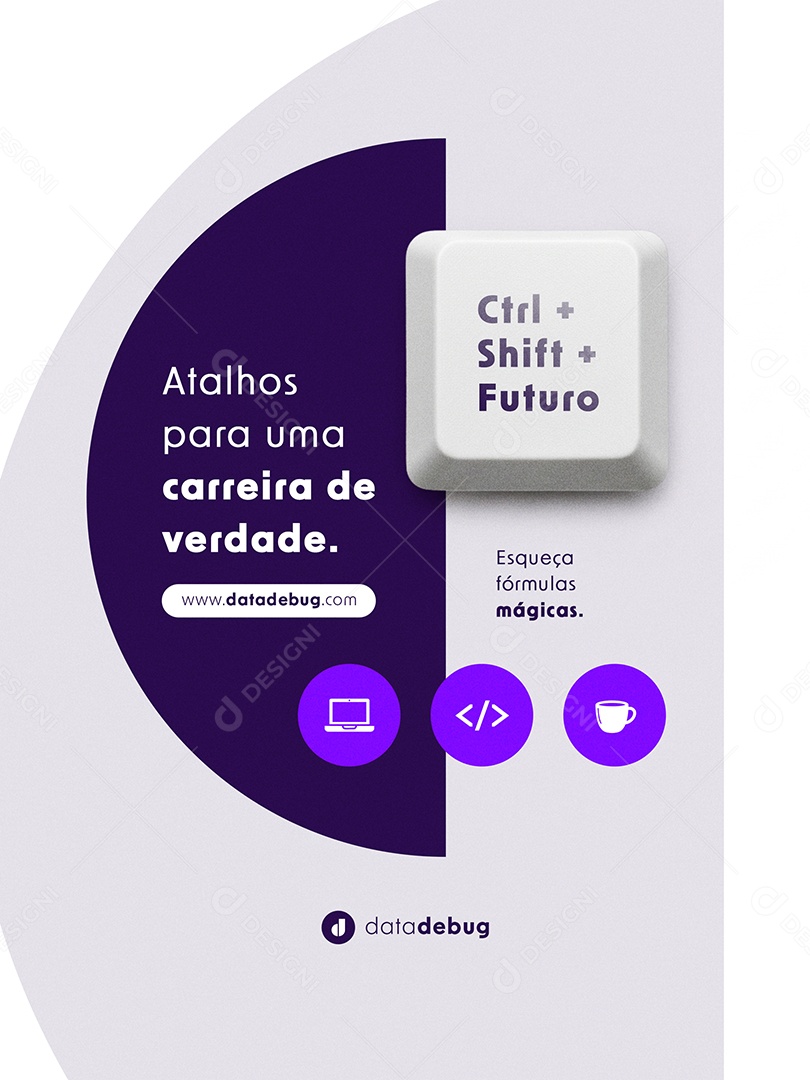 Post Curso de Programação Atalhos para uma Carreira de Verdade Feed Social Media PSD Editável