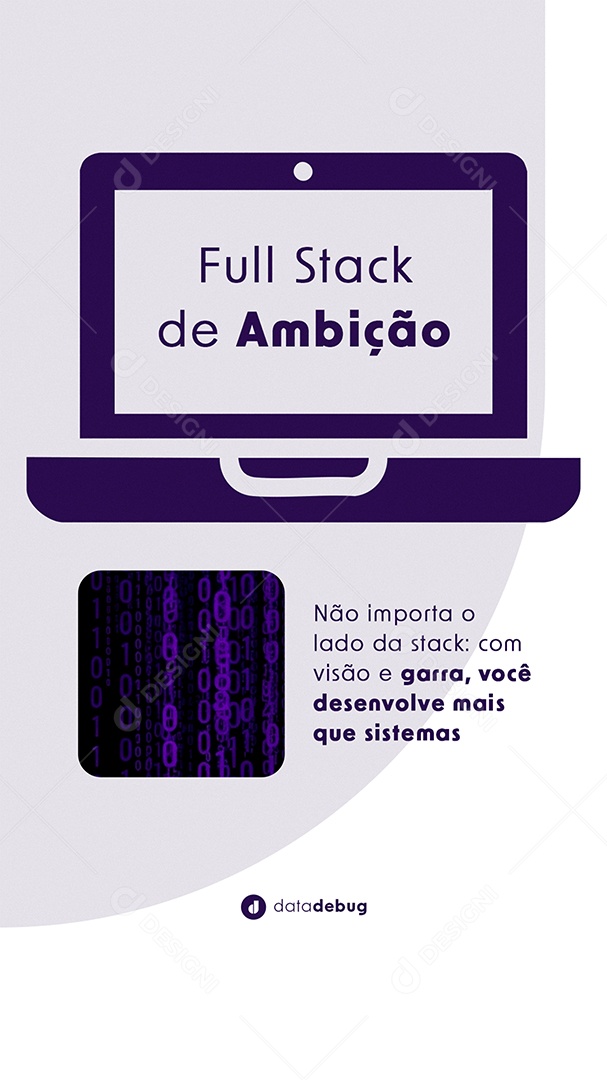 Post Curso de Programação Não Imposta o lado da Stack Story Social Media PSD Editável