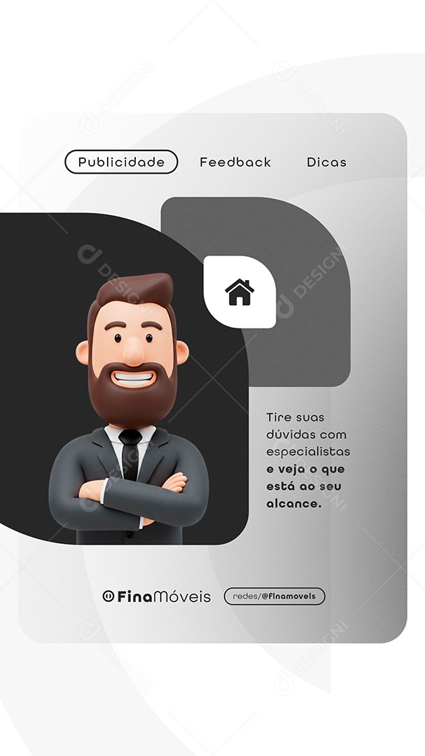 Post Financiamento de Imóveis Social Media PSD Editável