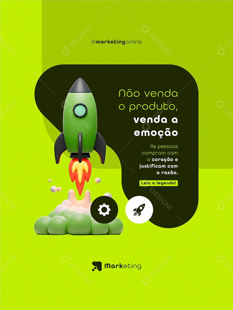 Post Marketing Digital Não Venda o Produto Feed Social Media PSD Editável
