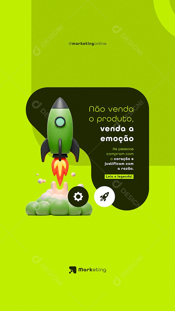 Post Marketing Digital Não Venda o Produto Story Social Media PSD Editável