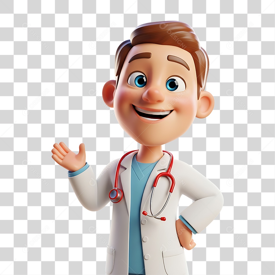 Jovem Médico PNG Transparente