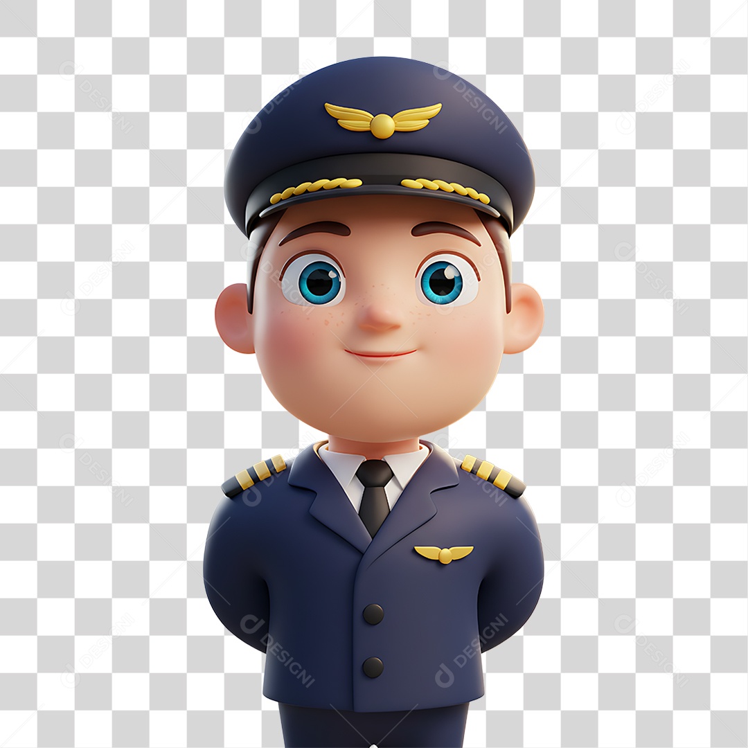Jovem Piloto PNG Transparente