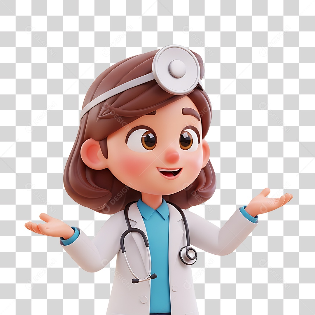 Jovem Médica PNG Transparente