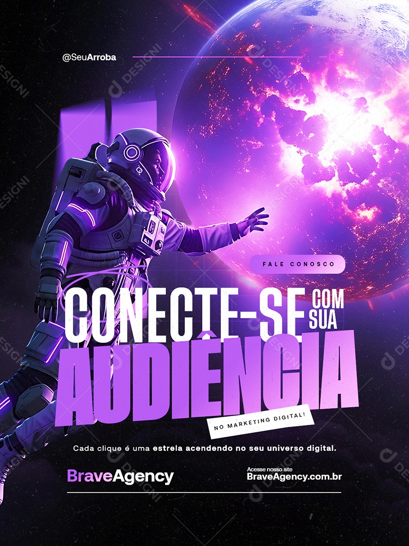 Marketing Digital Conecte-Se com Sua Audiência Social Media PSD Editável