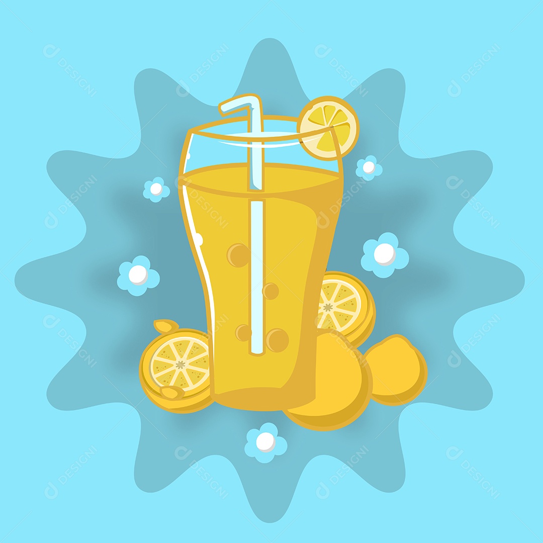 Refresco Fast Food Desenho Animado Ilustração Vetor EPS Editável