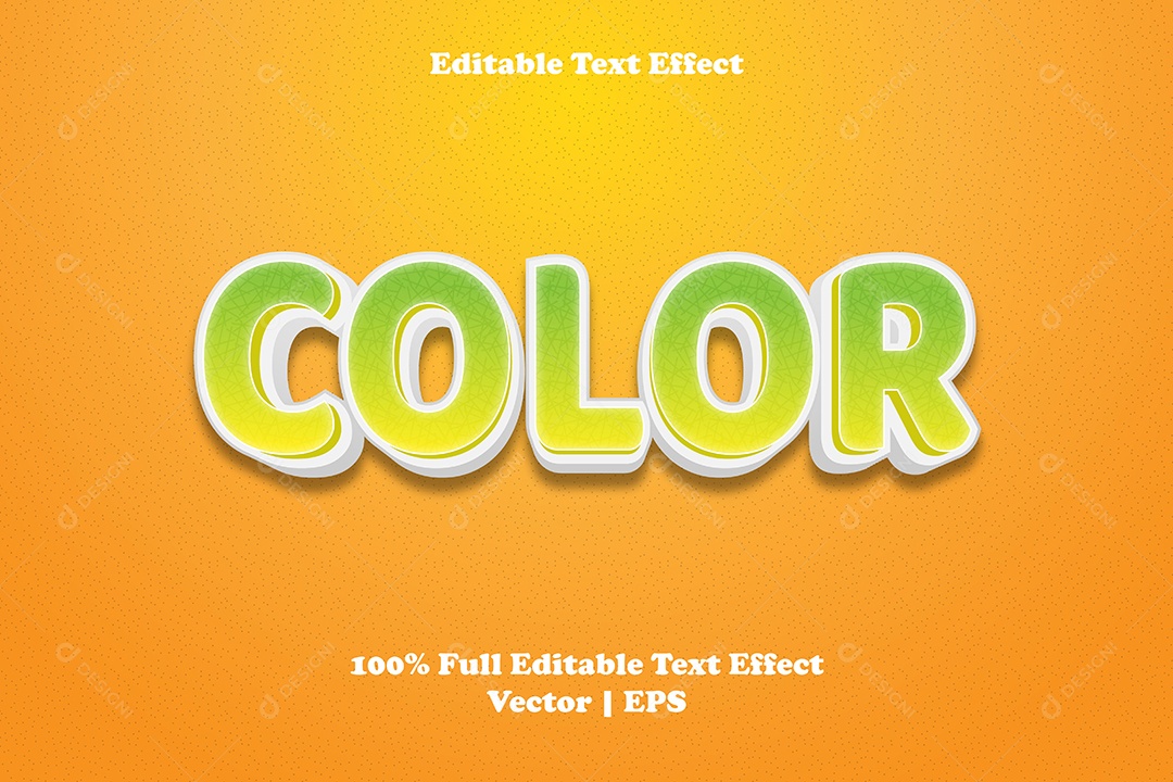 Efeito de Texto Color Ilustração Vetor EPS Editável