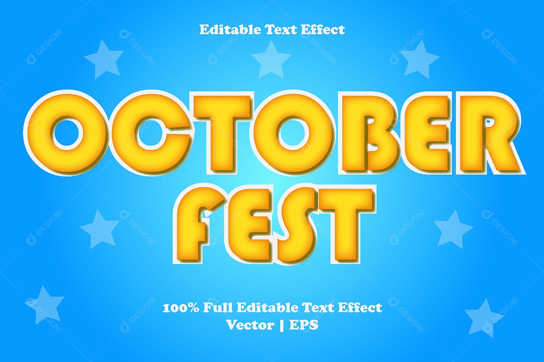 Efeito de Texto October Fest Ilustração Vetor EPS Editável