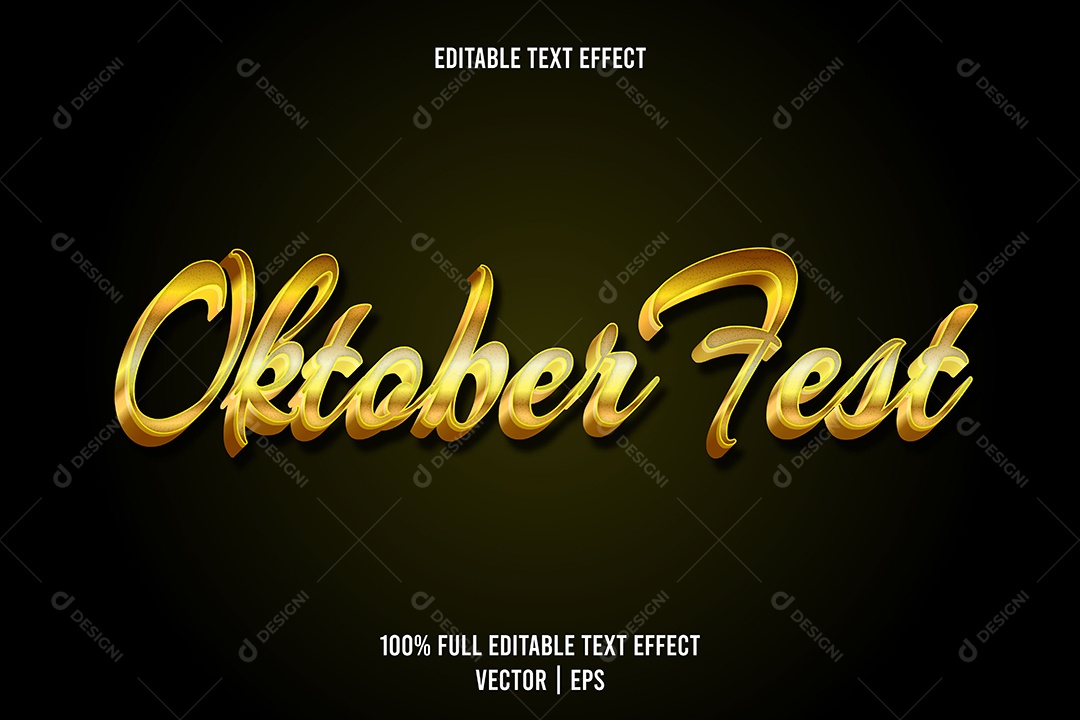 Efeito de Texto Oktoberfest Ilustração Vetor EPS Editável
