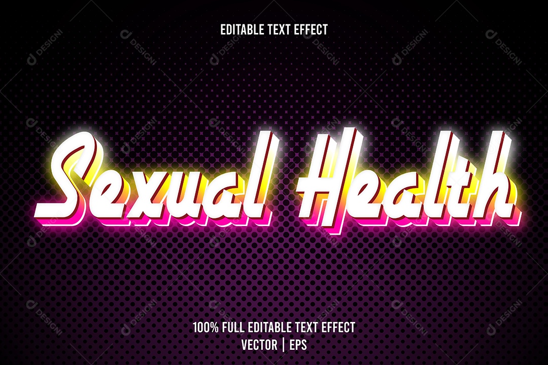 Efeito de Texto Sexual Health Ilustração Vetor EPS Editável