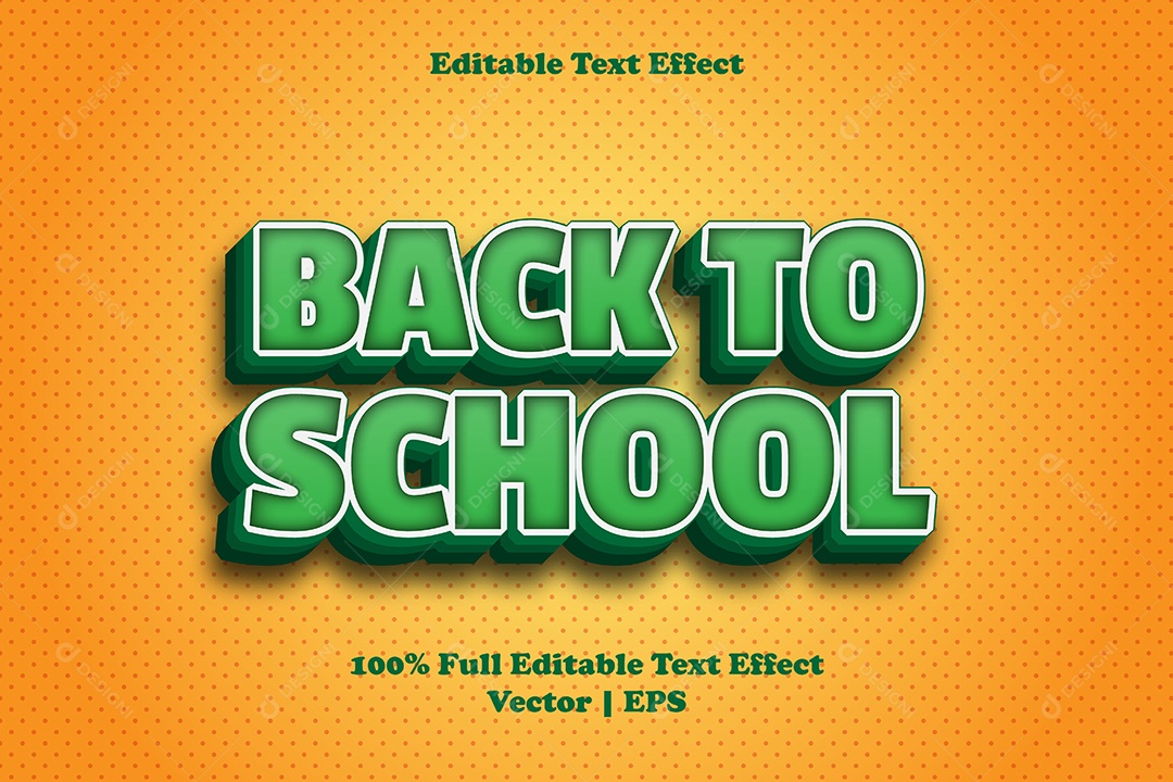 Efeito de Texto Back To School Ilustração Vetor EPS Editável