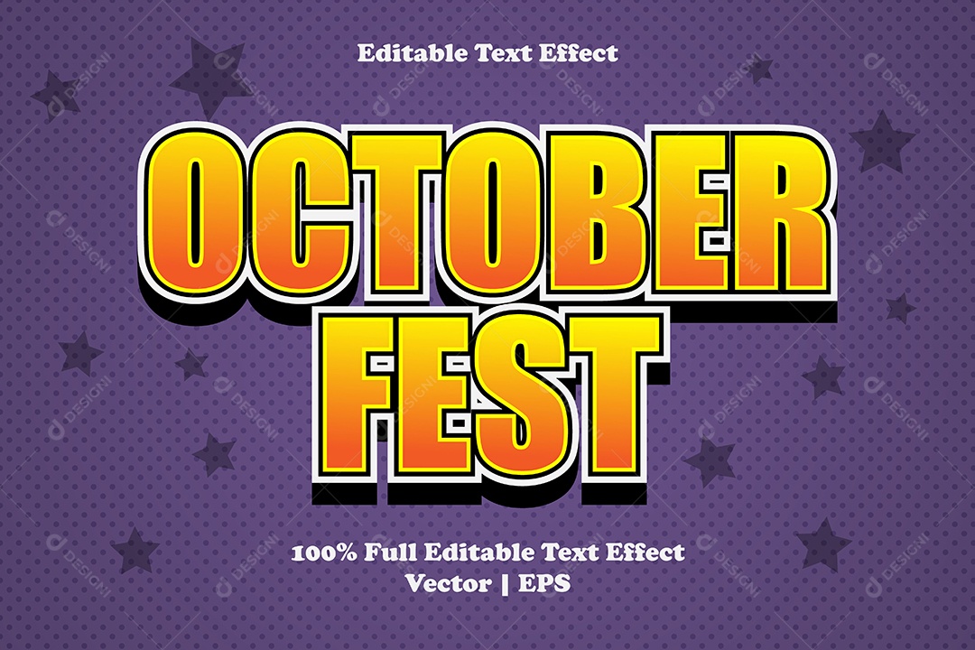 Efeito de Texto October Fest Ilustração Vetor EPS Editável