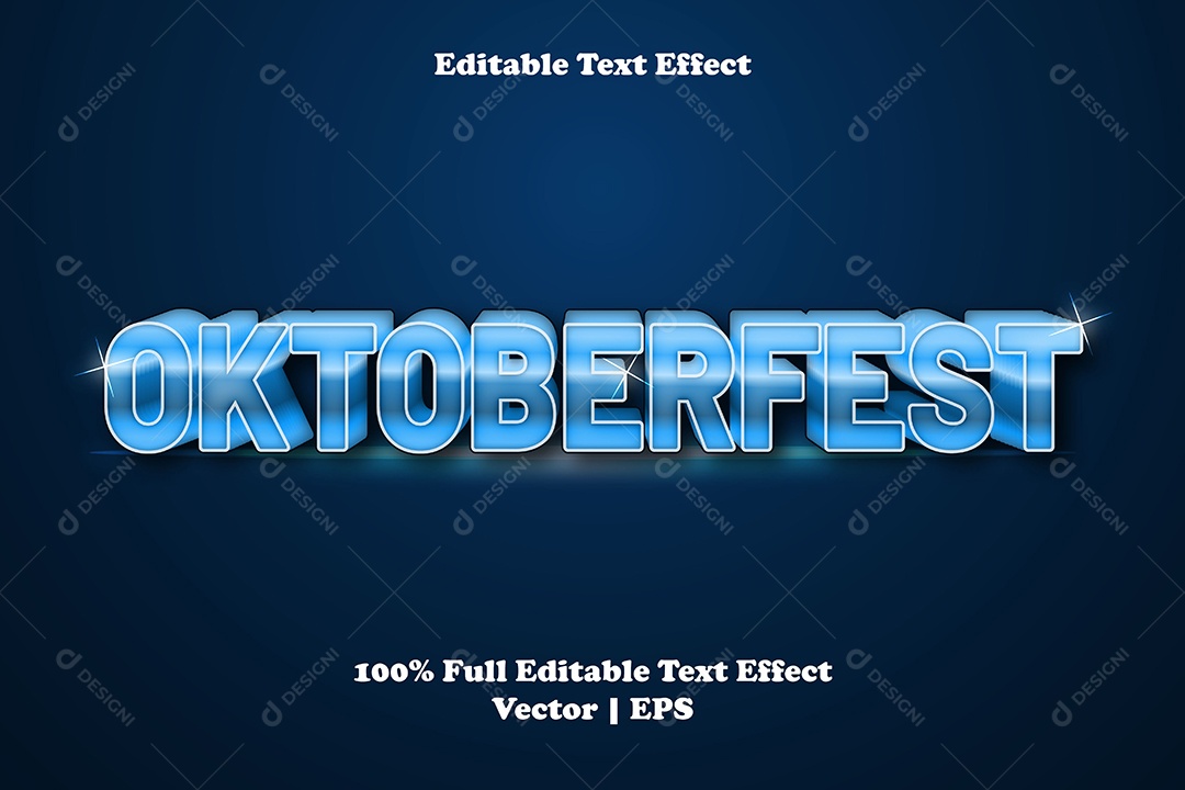 Efeito de Texto Oktoberfest Ilustração Vetor EPS Editável
