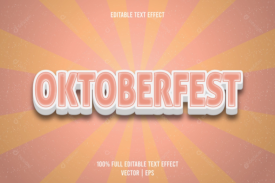 Efeito de Texto Oktoberfest Ilustração Vetor EPS Editável