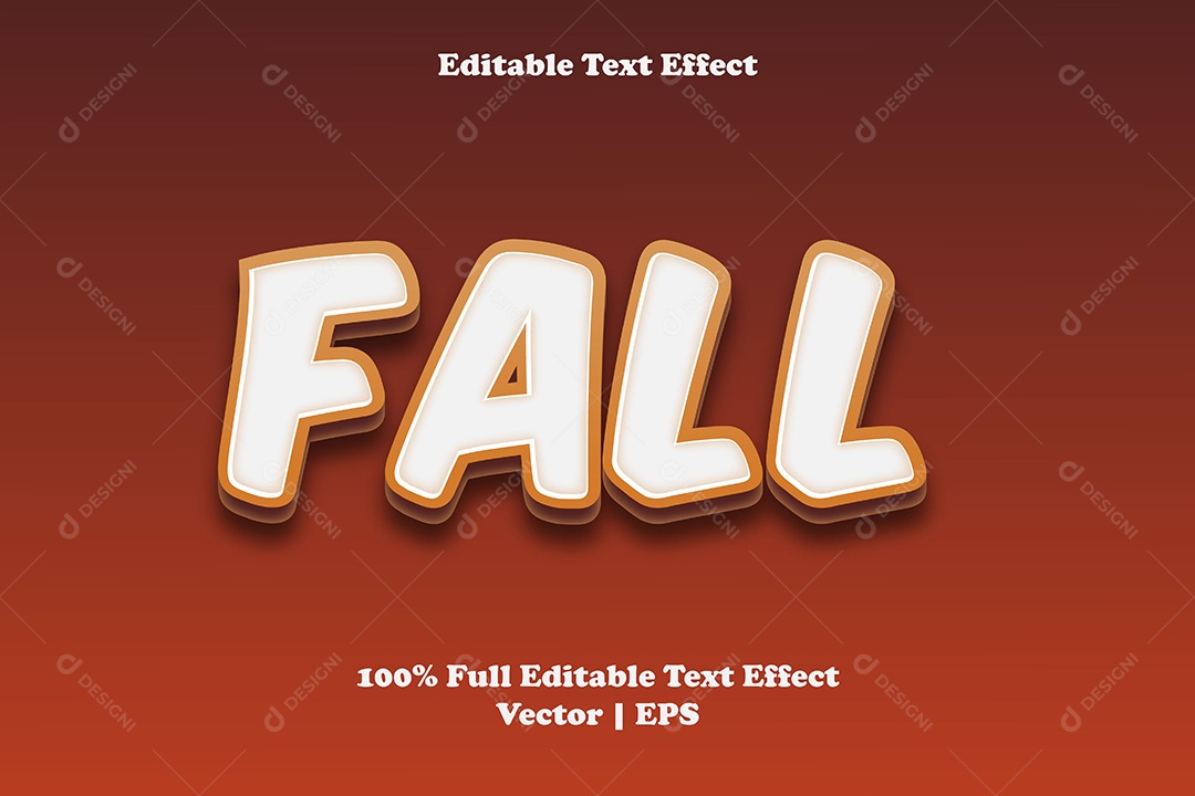 Efeito de Texto Fall Ilustração Vetor EPS Editável [download] - Designi