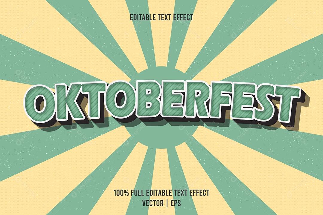 Efeito de Texto Oktoberfest Ilustração Vetor EPS Editável