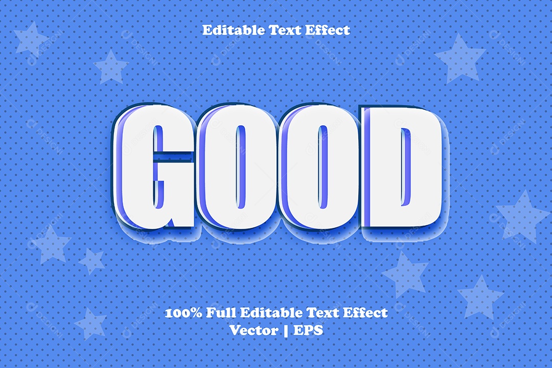 Efeito de Texto Good Ilustração Vetor EPS Editável