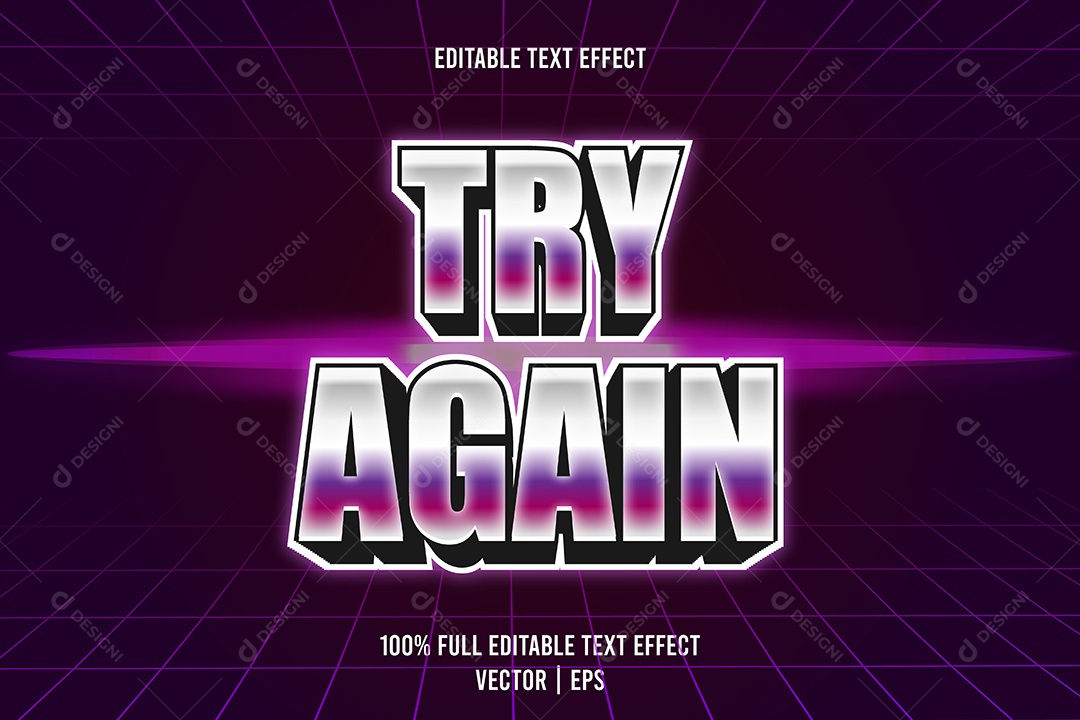 Efeito de Texto Trip Again Ilustração Vetor EPS Editável