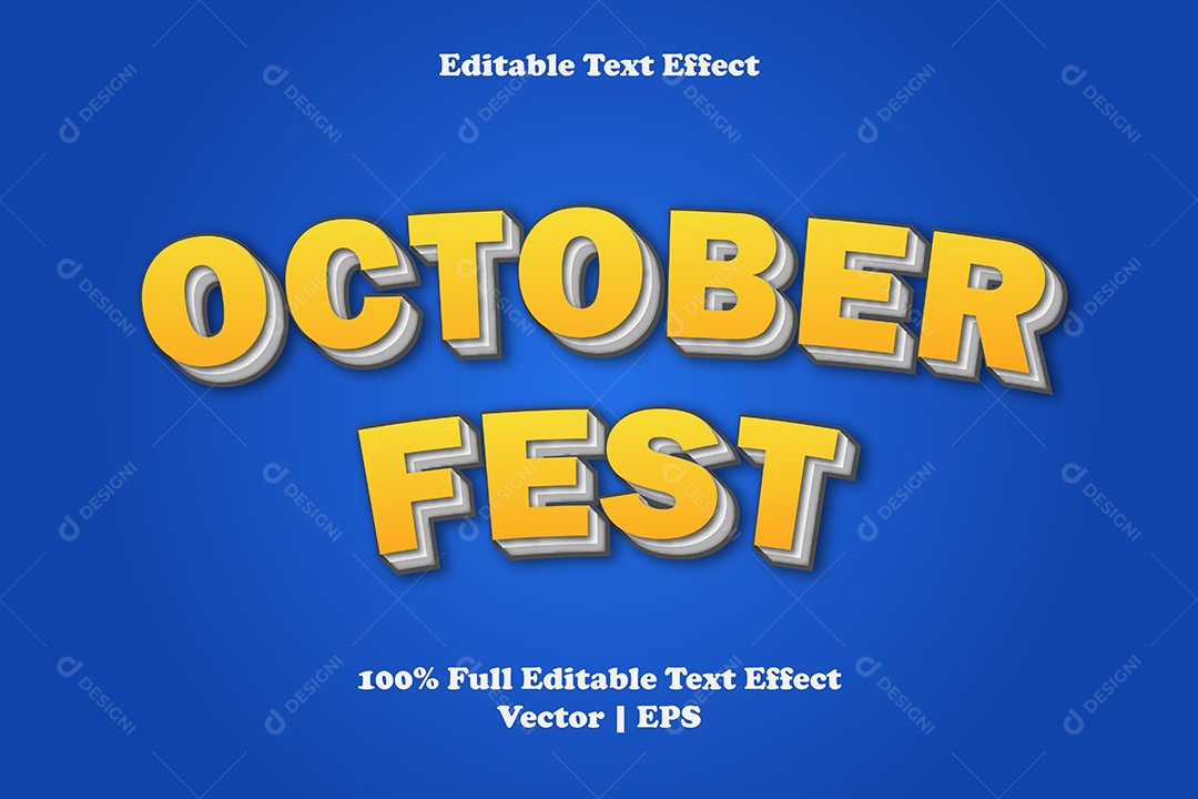 Efeito de Texto October Fest Ilustração Vetor EPS Editável