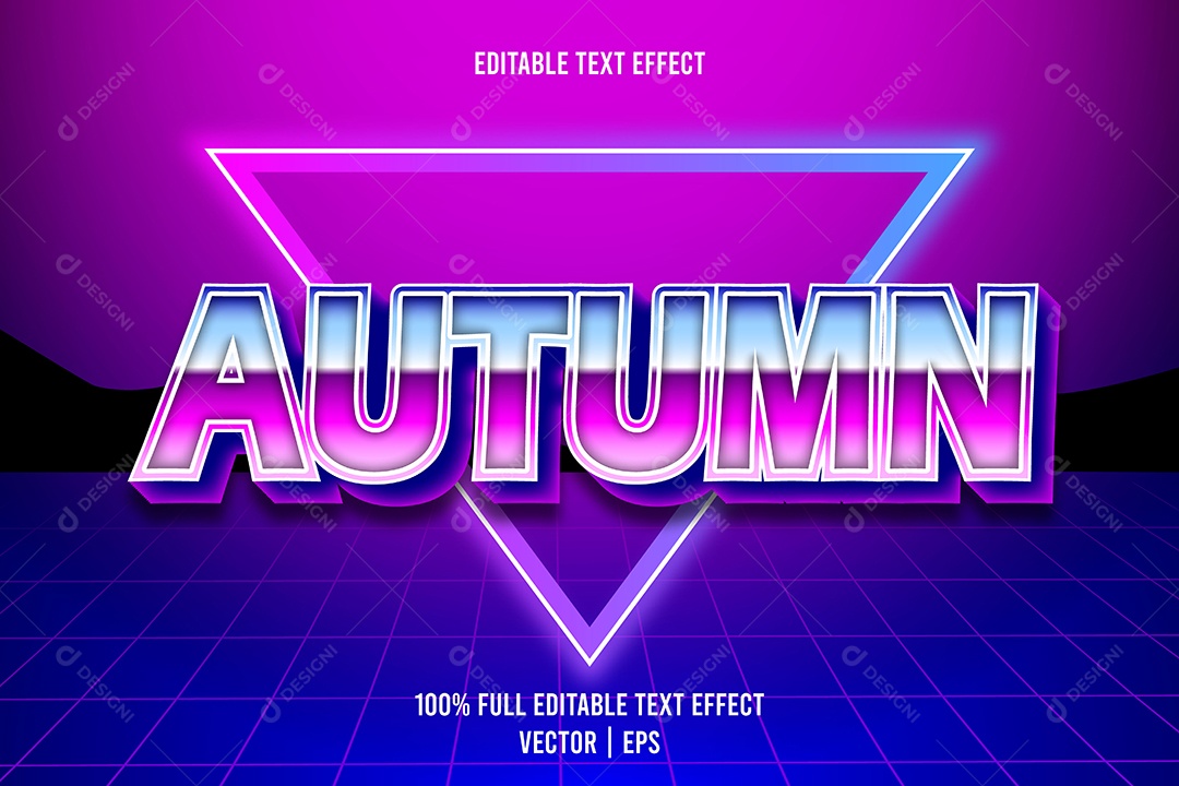 Efeito de Texto Autumn Ilustração Vetor EPS Editável