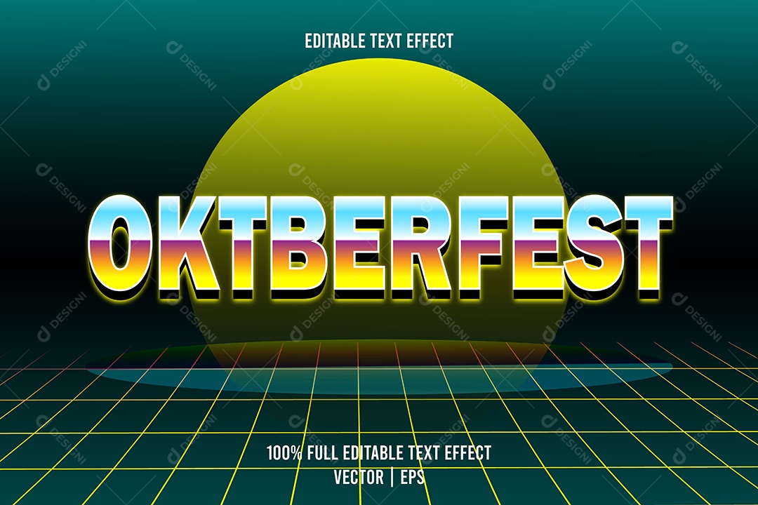 Efeito de Texto Oktberfest Ilustração Vetor EPS Editável