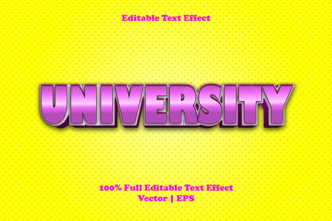 Efeito de Texto University Ilustração Vetor EPS Editável
