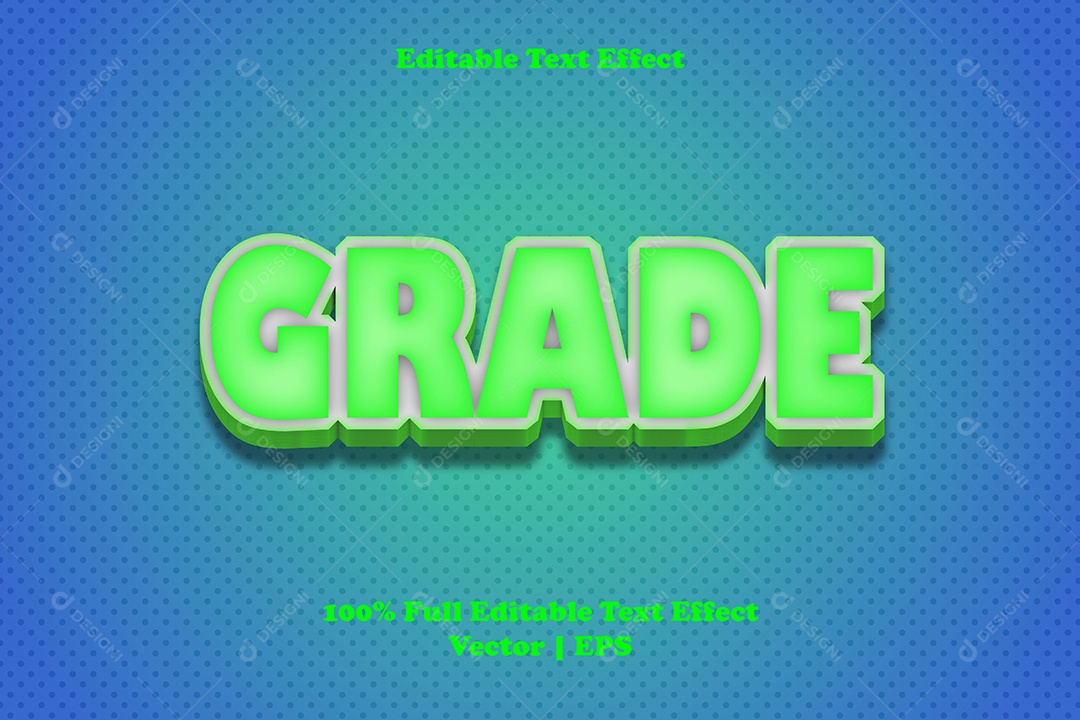 Efeito de Texto Grade Ilustração Vetor EPS Editável