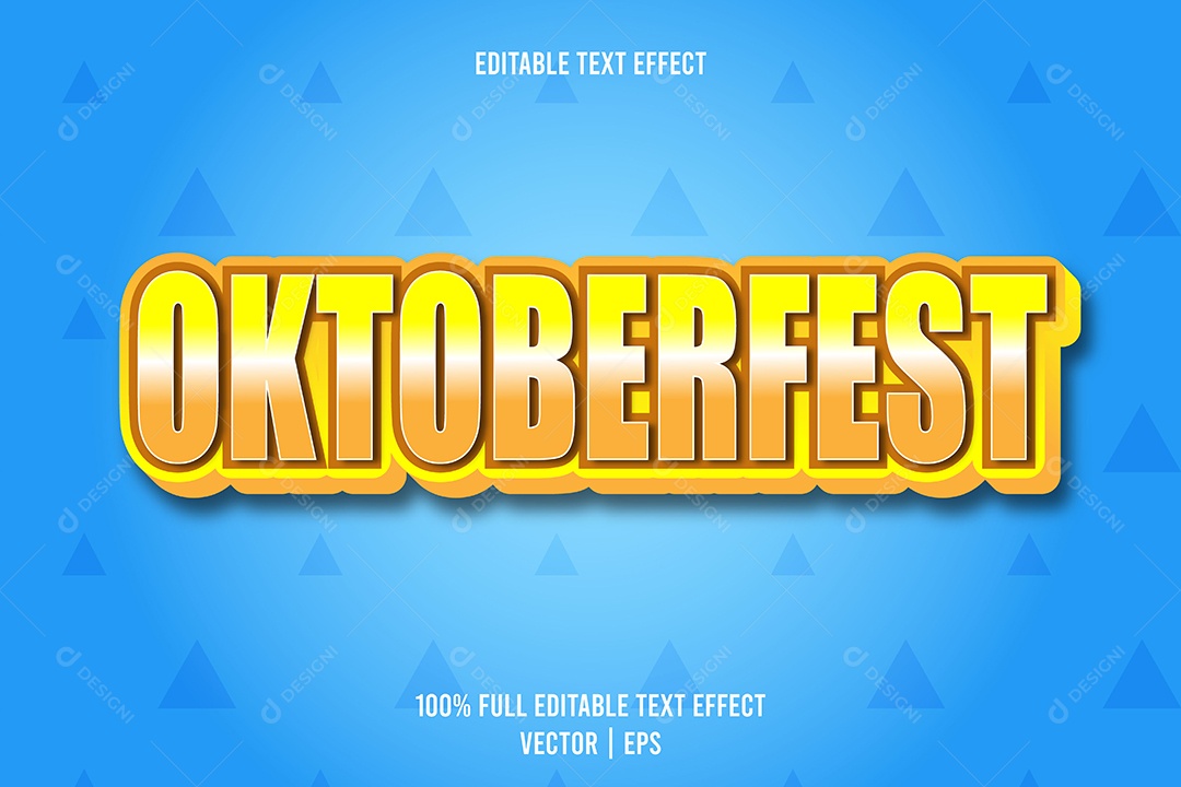 Efeito de Texto Oktoberfest Ilustração Vetor EPS Editável
